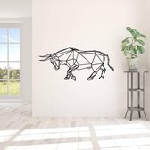 Muursticker Origami Stier -  Lichtbruin -  160 x 70 cm  -  slaapkamer  woonkamer  origami  alle muurstickers  dieren - Muursticker4Sale