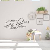 Muurtekst One Life -  Groen -  80 x 35 cm  -  woonkamer  engelse teksten  alle - Muursticker4Sale