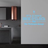 Muursticker It's Always Wine O'clock - Lichtblauw - 80 x 47 cm - keuken alle