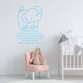 Muursticker Olifantje In Het Bos -  Lichtblauw -  120 x 160 cm  -  baby en kinderkamer  nederlandse teksten  alle muurstickers  dieren - Muursticker4Sale