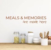 Muursticker Keuken Meals En Memories -  Bruin -  160 x 28 cm  -  engelse teksten  keuken  alle - Muursticker4Sale