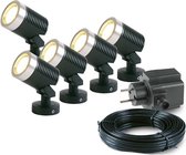 5x LED grond spot - 12V - 5 watt - complete set