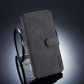 DG.MING Retro Oil Side Horizontal Flip Case voor Huawei P20 Pro, met houder & kaartsleuven & portemonnee (zwart)