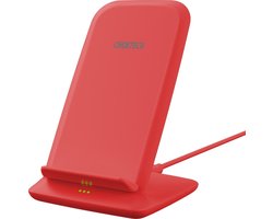 Draadloze Qi Oplaadhouder voor Smartphones - 2 Coils - 10W - Rood