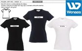 Wenaas - Dubbelpak T-shirt dames slim fit - gekamde katoen met 8% elastaan 200 gr/m2 - (PALMA) 35029 Zwart
L