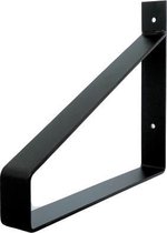 GoudmetHout Industriële Plankdrager XL 30 cm - Per stuk - Staal - Mat Zwart - 4 cm x 30 cm x 25 cm