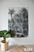 Wandkleed 100% Katoen - Wanddoek Jungle by Night XL  BALI. LIFESTYLE