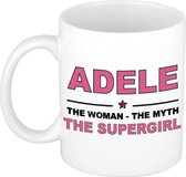 Adele The woman, The myth the supergirl cadeau koffie mok / thee beker 300 ml