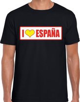 I love Espana / Spanje landen t-shirt zwart heren XL