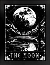 Deadly Tarot Afbeelding met lijst Deadly Tarot - The Moon Black Wooden Framed Print Multicolours