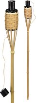 6x Bamboe tuinfakkels 60 cm - Tuin decoratie/tuinverlichting - Oliefakkels navulbaar