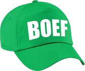 Verkleed Boef pet / baseball cap groen voor dames en heren - verkleedhoofddeksel / carnaval