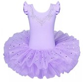 Balletpakje Ballerina + Tutu - lila - Ballet - maat 98-104 prinsessen tutu verkleed jurk meisje