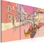 Schilderijen Op Canvas - Schilderij - Romantic gondolas 90x60 - Artgeist Schilderij