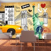 Fotobehang – Behangpapier - Fotobehang - One way - New York 100x70 - Artgeist