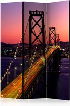 Kamerscherm - Scheidingswand - Vouwscherm - Charming evening in San Francisco [Room Dividers] 135x172 - Artgeist Vouwscherm