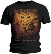 Iron Maiden Heren Tshirt -2XL- Ghost Of The Navigator Zwart