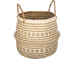 Atmosphera Opbergmand Brendan - rond - riet - D35 x H40 cm - decoratie mand/speelgoed mand Atmosphera Opbergmand Brendan - rond - riet - D35 x H40 cm - decoratie mand/speelgoed mand