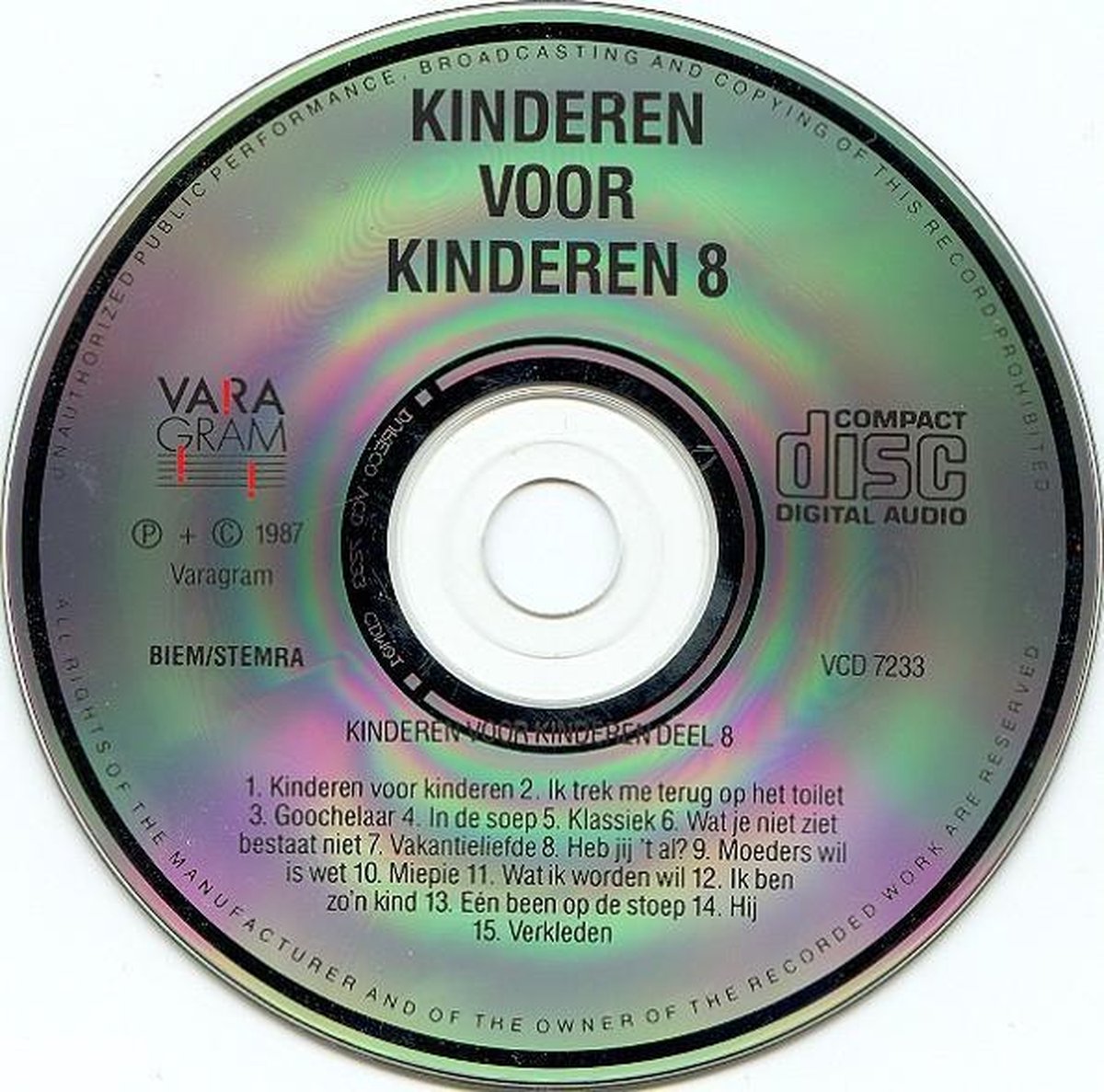 Oprechtheid Afkeer verder Kinderen Voor Kinderen - Deel 8, Kinderen voor Kinderen | CD (album) |  Muziek | bol.com