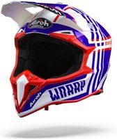 Airoh Wraap Broken Blue Red Gloss Full Face Helmet XL