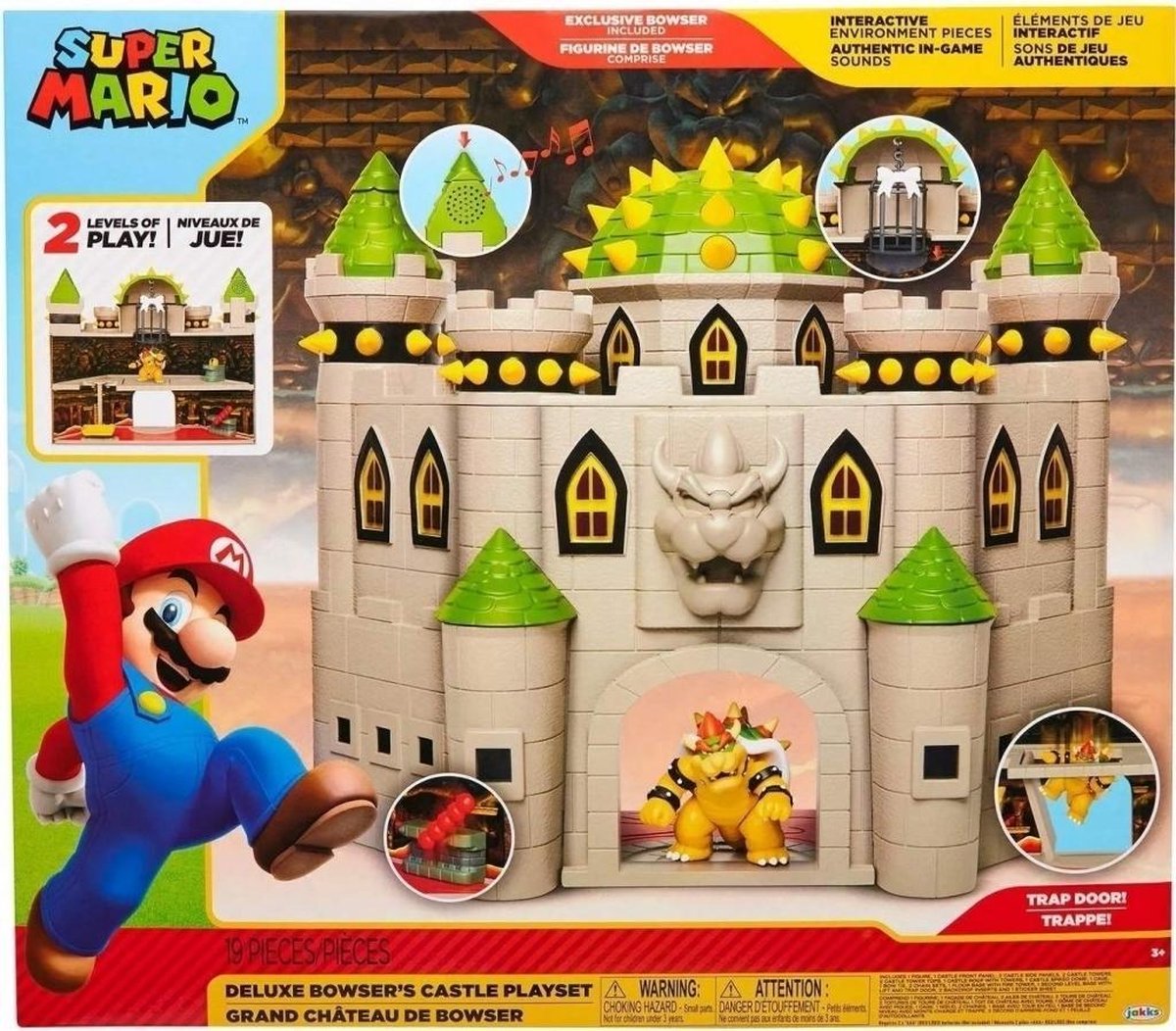 Super Mario Action Figure - Deluxe Bowser's Castle bol.com