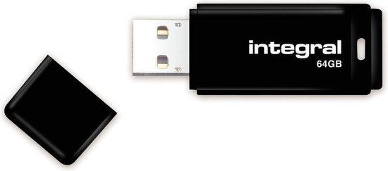 Integral USB-sticks 64GB Black USB Flash Drive, USB2.0, 10.1g