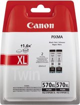 Canon PGI-570XL - Inktcartridge / Zwart / Hoge Capaciteit / 2-pack