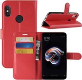 Voor Xiaomi Redmi Note 5 Pro Litchi Texture Horizontal Flip beschermende lederen tas met houder & kaartsleuven & portemonnee (rood)