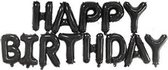 Folieballonnen Happy Birthday Zwart | Verjaardag | Slingers | Versiering|
