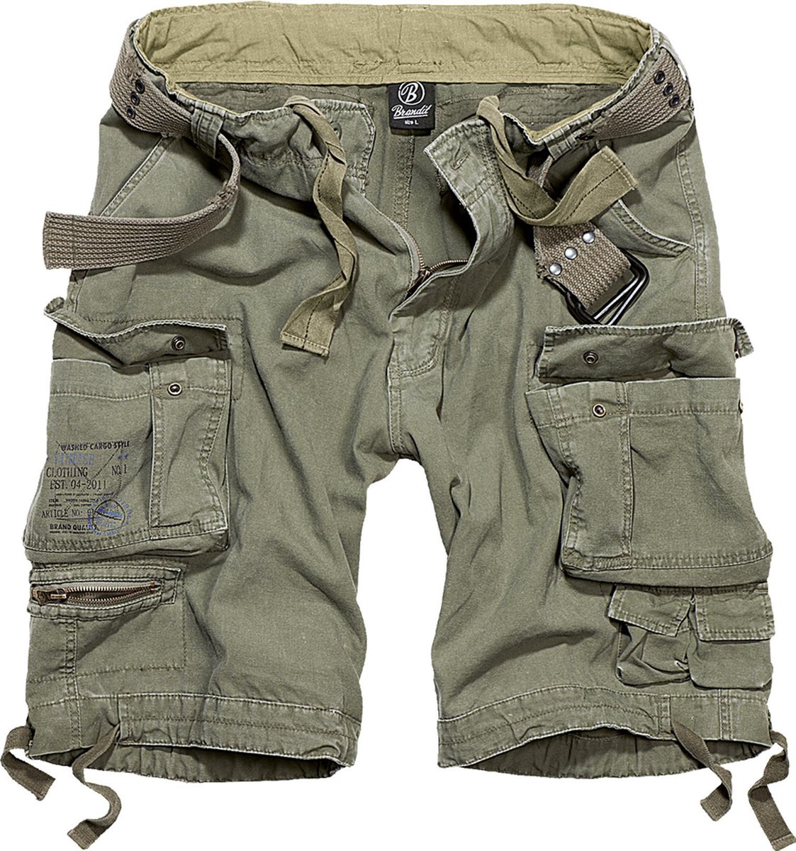 Heren Vintage Savage Cargo Shorts olive | bol.com