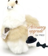 Alpaca Knuffel - Vanille - Alpacawol - Medium - 32 cm - Handgemaakt, Natuurlijk & Fairtrade - Allergie-vrij