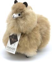 Alpaca Knuffel - Sandstone - Klein  - 23 cm -  Alpacawol - Handgemaakt, Natuurlijk & Fairtrade - Allergie-vrij