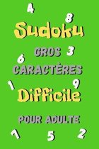 Sudoku Difficile gros caracteres pour adulte -