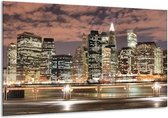 Glasschilderij Skyline van de stad -120 x 70 cm