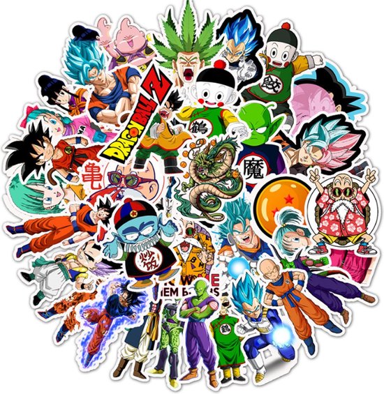Dragon ball z vinyl laptop stickers 50 stuks