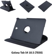 Samsung Galaxy Tab S4 10.5 Draaibare tablethoes Zwart voor bescherming van tablet (T830)