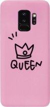 ADEL Siliconen Back Cover Softcase Hoesje Geschikt voor Samsung Galaxy S9 Plus - Queen Roze