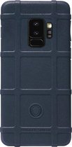 RUGGED SHIELD Rubber Bumper Case Hoesje Geschikt voor Samsung Galaxy S9 Plus - Blauw