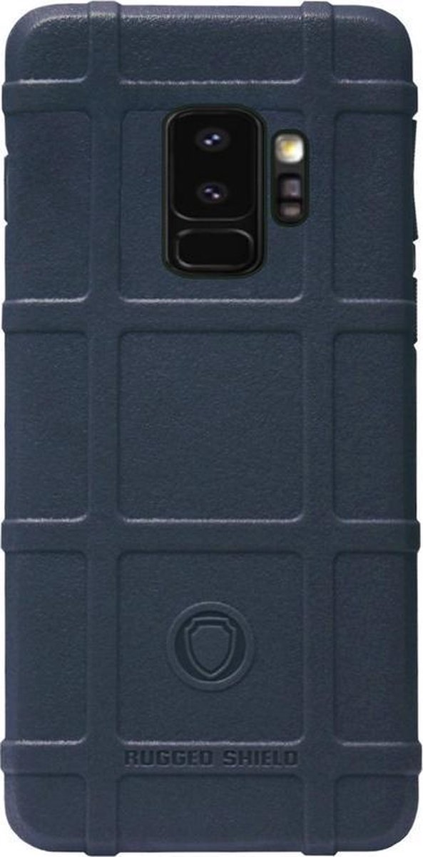 RUGGED SHIELD Rubber Bumper Case Hoesje Geschikt Voor Samsung Galaxy S9 Plus - Blauw