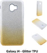 Kleurovergang Goud Glitter TPU Achterkant voor Samsung Galaxy J4 (J400F)