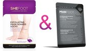 2 Paar Eelt Sokken Vrouw & Man -Huidverzorging-Eelt - Eelt verwijderaar-Eeltsokken- Eelt masker- Voetverzorging -Voetverzorging Manen - Exfolirend mask - Dermatologisch getest op veiligheid e