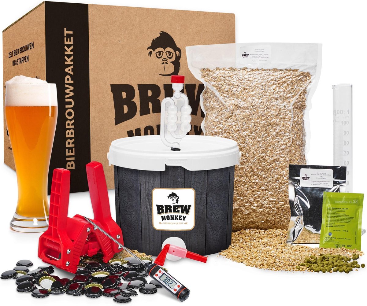 Brew Monkey Bierbrouwpakket - Compleet Weizen bier - Brouwpakket