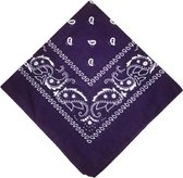 Bandana Paisley donker paars - 100% katoen - dark purple - Cotton - zakdoek - hoofdband - sjaaltje - accessoire - carnaval