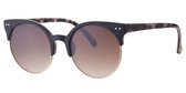 Bruine clubmaster  zonnebril | Dames/unisex | grijze lens