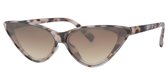 Bruine cat eye  zonnebril | Dames/unisex | grijze lens