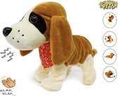 Schattig blaffende puppy - blaffen en bewegen op geluid - Voice Control Pets puppy - 29cm hond (inclusief batterijen)