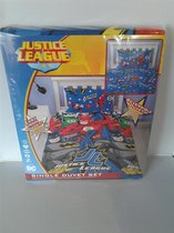 Justice League Marvel dekbedovertrek -1 persoons - 135 x 200 cm + 1 kussensloop 48 x 74 cm
