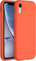 iPhone Xr hoesje - hoesje iPhone Xr - iPhone Xr case - telefoonhoesje iPhone Xr - iPhone Xr hoesje siliconen - hoesje iPhone Xr apple - Siliconen hoesje - Oranje - Accezz Liquid Silicone Back