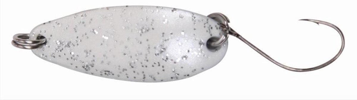 Merkloze Trout Spinner 2.7 cm 2g - Wit Glitter / Zwart Glitter