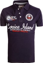 Geographical Norway Polo Shirt Zwart Corsica Island Kulampo - M